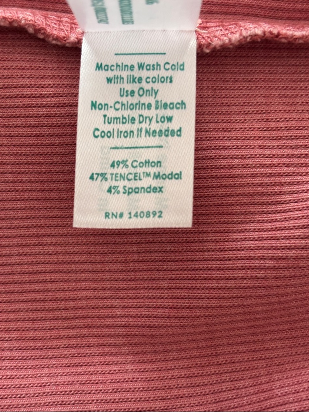 Marine Layer Lexi Rib Sun-In Crew Tee. Brick. Small. NWT. - Picture 6 of 6